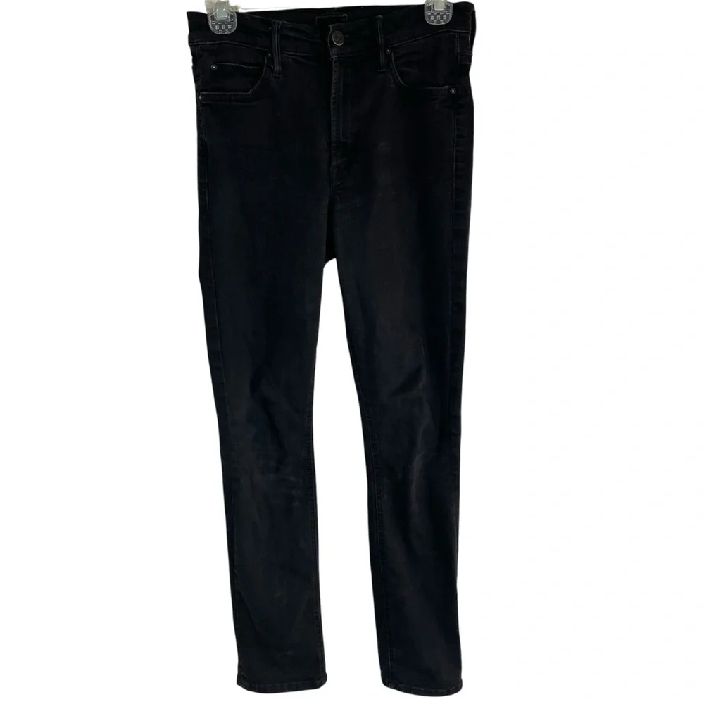 MOTHER Women's Mid Rise Dazzle black ankle denim retro grunge size 26 not guilty